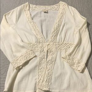 Old Navy Lace Open Front Shirt